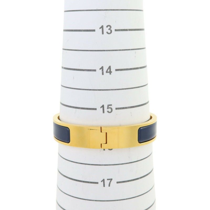 HERMES 琺瑯/金屬Clic H金扣手鐲-7