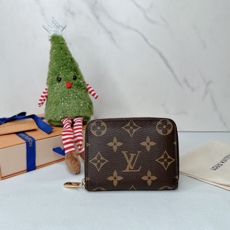 LV 老花ㄇ字零錢包-0