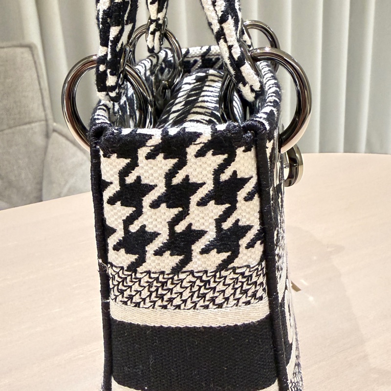 Dior Lady Dior Mini 千鳥格｜黑白經典款｜手提斜背｜9成新-2