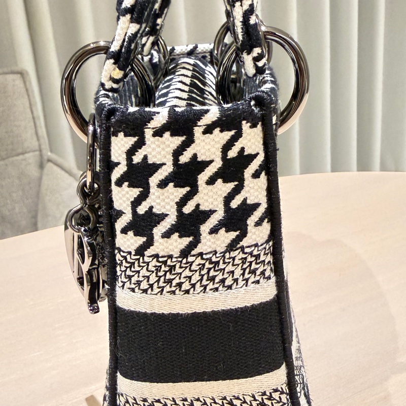 Dior Lady Dior Mini 千鳥格｜黑白經典款｜手提斜背｜9成新-4