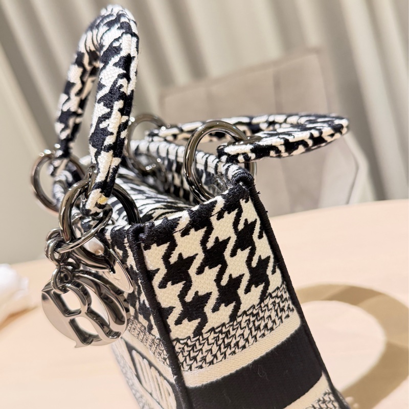 Dior Lady Dior Mini 千鳥格｜黑白經典款｜手提斜背｜9成新-11
