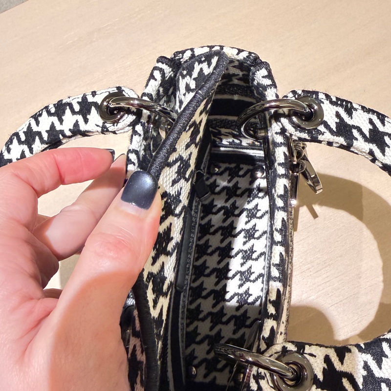 Dior Lady Dior Mini 千鳥格｜黑白經典款｜手提斜背｜9成新-12