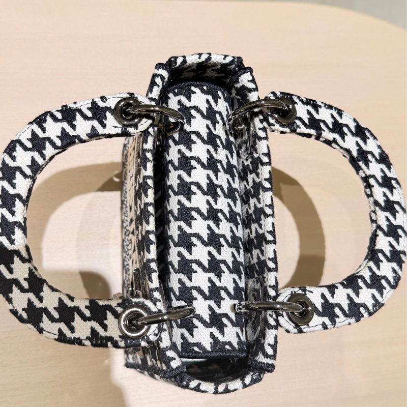 Dior Lady Dior Mini 千鳥格｜黑白經典款｜手提斜背｜9成新-13