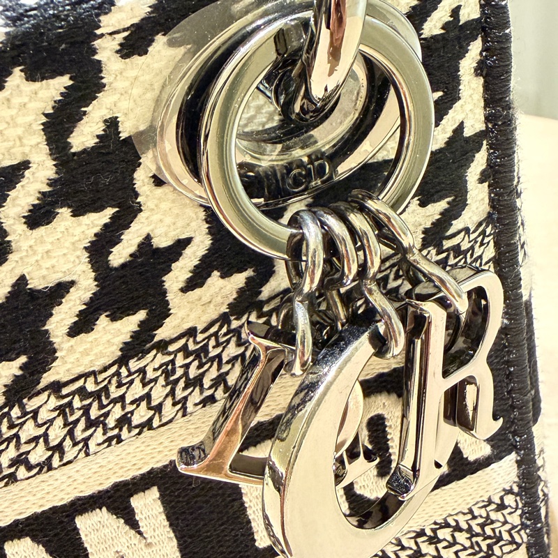 Dior Lady Dior Mini 千鳥格｜黑白經典款｜手提斜背｜9成新-21