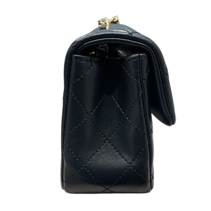 CHANEL 香奈兒 AS1787 MINI MATELASSE CF20 金球包 羊皮 黑色 金釦-3
