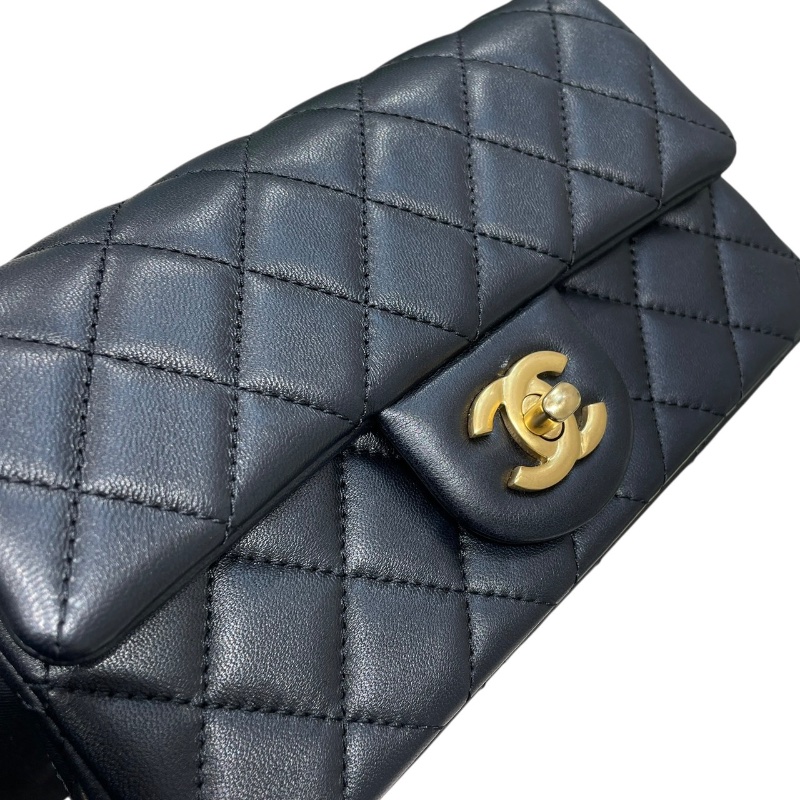 CHANEL 香奈兒 AS1787 MINI MATELASSE CF20 金球包 羊皮 黑色 金釦-11