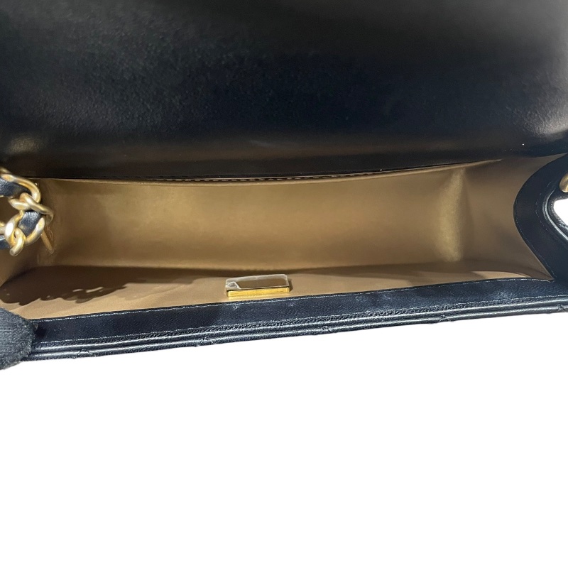 CHANEL 香奈兒 AS1787 MINI MATELASSE CF20 金球包 羊皮 黑色 金釦-13