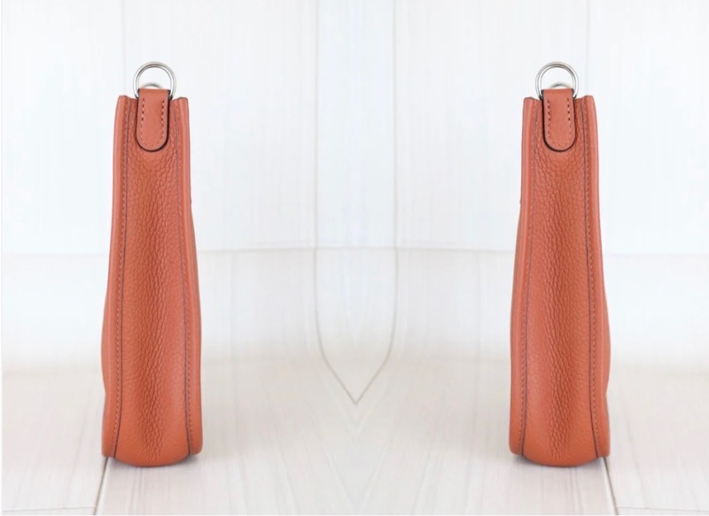 「JL精品代購」98新 Hermes 愛馬仕 南瓜色mini evelyne 16-3