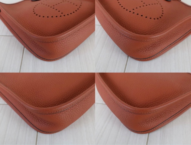 「JL精品代購」98新 Hermes 愛馬仕 南瓜色mini evelyne 16-6