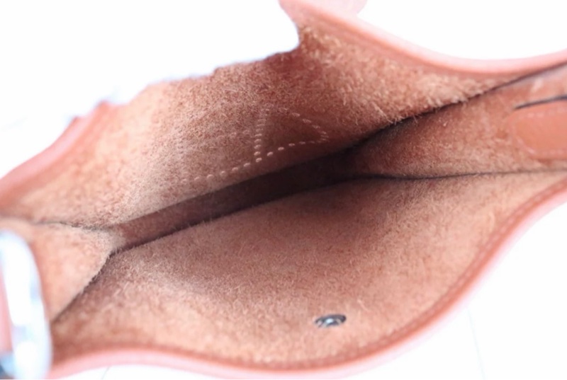 「JL精品代購」98新 Hermes 愛馬仕 南瓜色mini evelyne 16-8