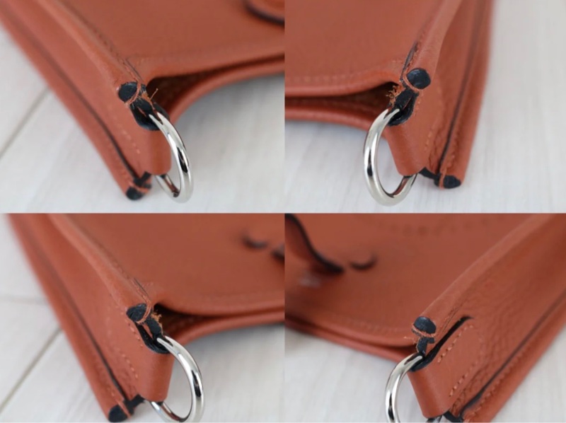 「JL精品代購」98新 Hermes 愛馬仕 南瓜色mini evelyne 16-12