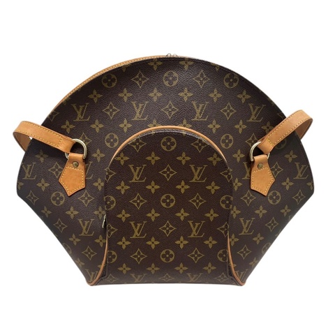 LOUIS VUITTON 路易威登 M51128 ELLIPSE MM 中號貝殼包 PVC帆布 老花 棕色 金釦