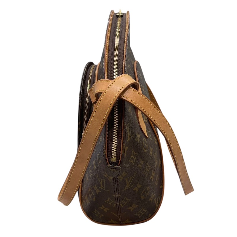 LOUIS VUITTON 路易威登 M51128 ELLIPSE MM 中號貝殼包 PVC帆布 老花 棕色 金釦-3
