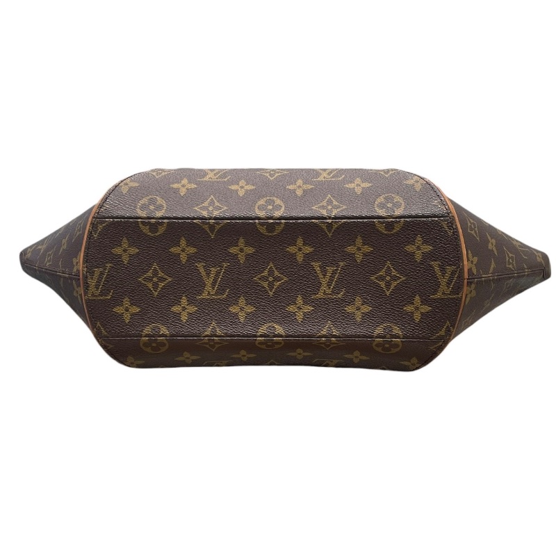 LOUIS VUITTON 路易威登 M51128 ELLIPSE MM 中號貝殼包 PVC帆布 老花 棕色 金釦-4