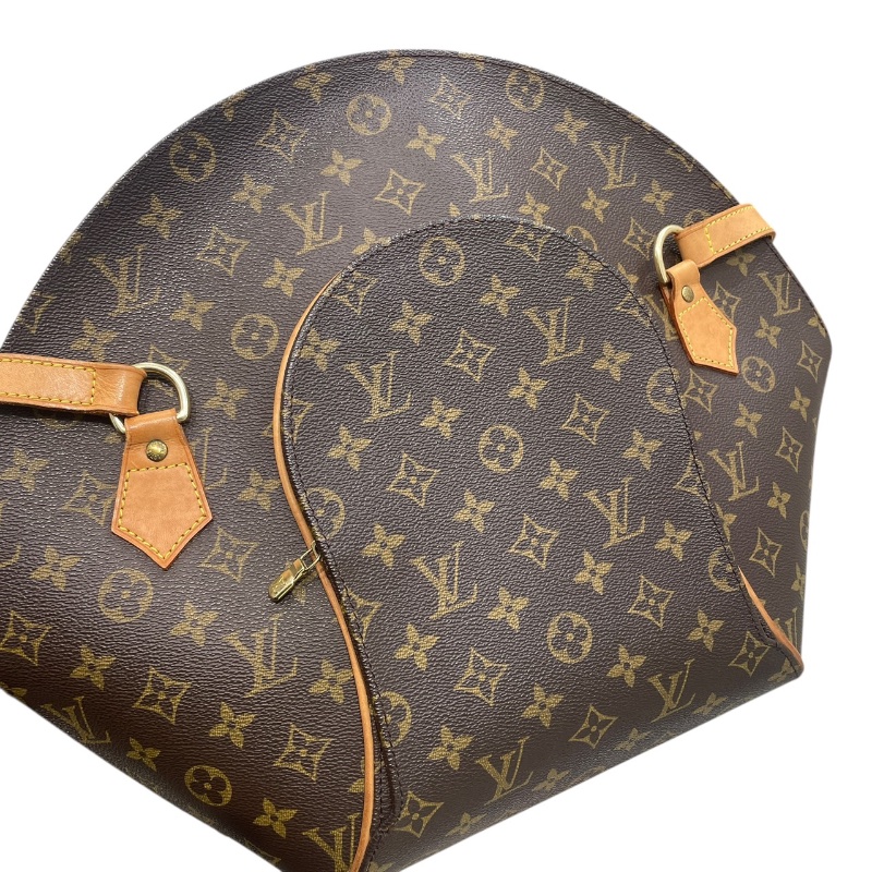 LOUIS VUITTON 路易威登 M51128 ELLIPSE MM 中號貝殼包 PVC帆布 老花 棕色 金釦-10