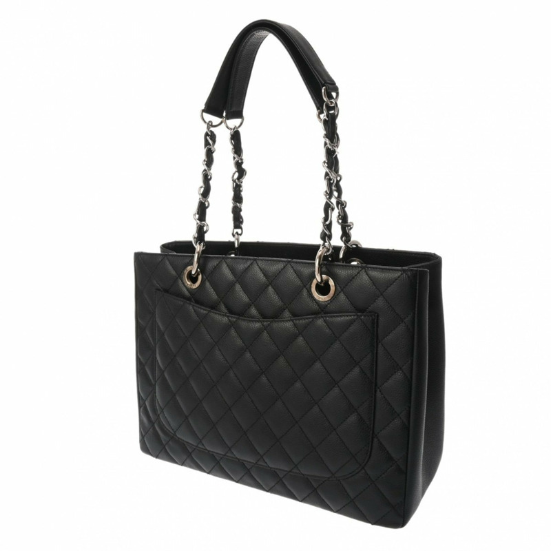 香奈兒 (CHANEL) 女士黑色 Grand Shopping Tote 購物手提包,貨號 A50995,魚子醬紋皮革,二手,A級,Ginzo-2