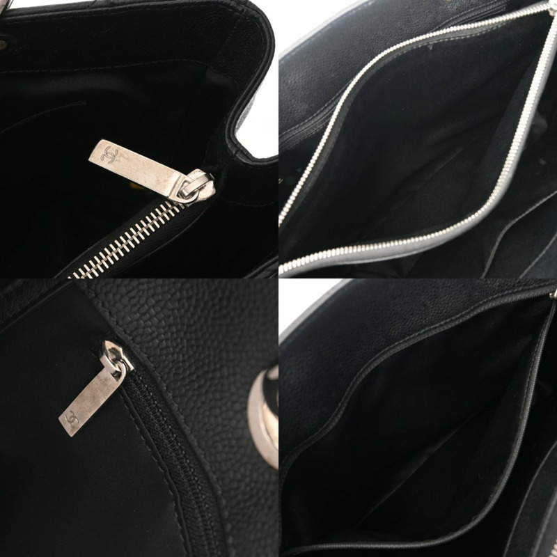 香奈兒 (CHANEL) 女士黑色 Grand Shopping Tote 購物手提包,貨號 A50995,魚子醬紋皮革,二手,A級,Ginzo-9