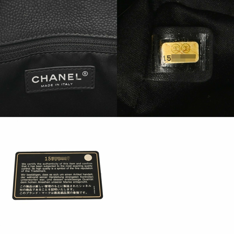香奈兒 (CHANEL) 女士黑色 Grand Shopping Tote 購物手提包,貨號 A50995,魚子醬紋皮革,二手,A級,Ginzo-10