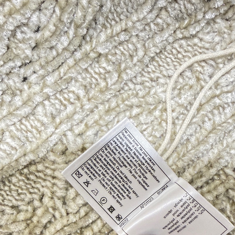 Chanel 香奈兒 針織背心｜米色粉線條｜金釦Logo｜9成新｜氣質百搭款-11