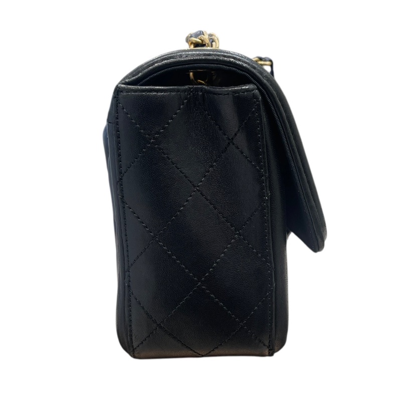 CHANEL 香奈兒 ELEGANT CC 肩背包 羊皮 深藍色 金釦-3