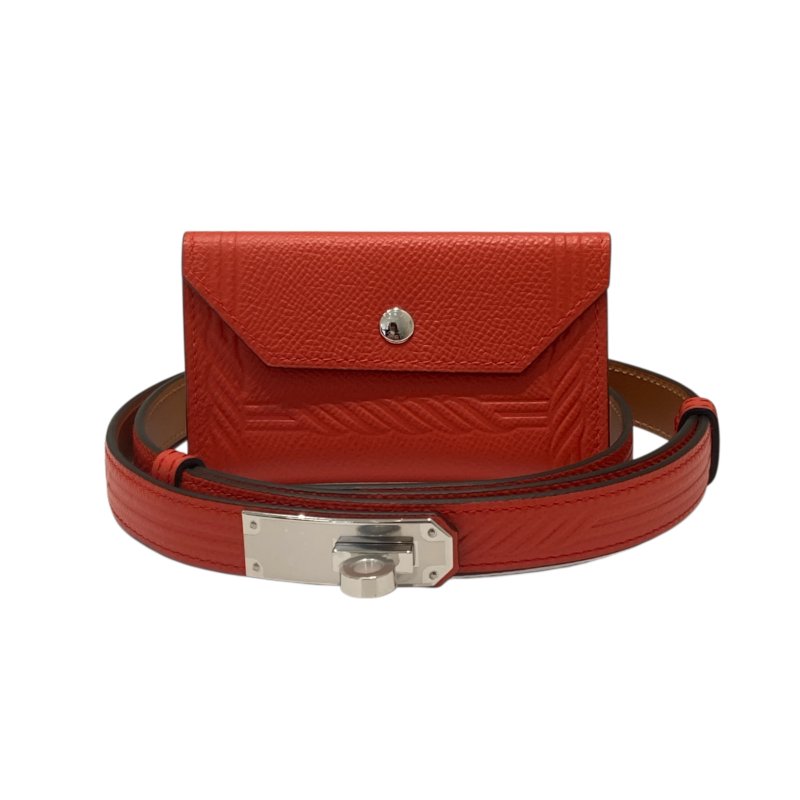 HERMES KELLY POCKET 腰包 橘紅色-0