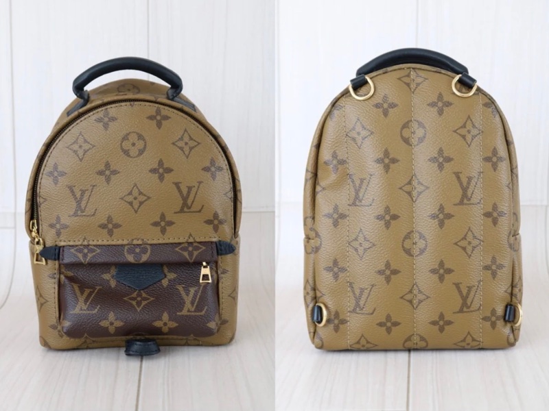 「JL精品代購」98新 LV 老花 拼色雙肩小書包-3