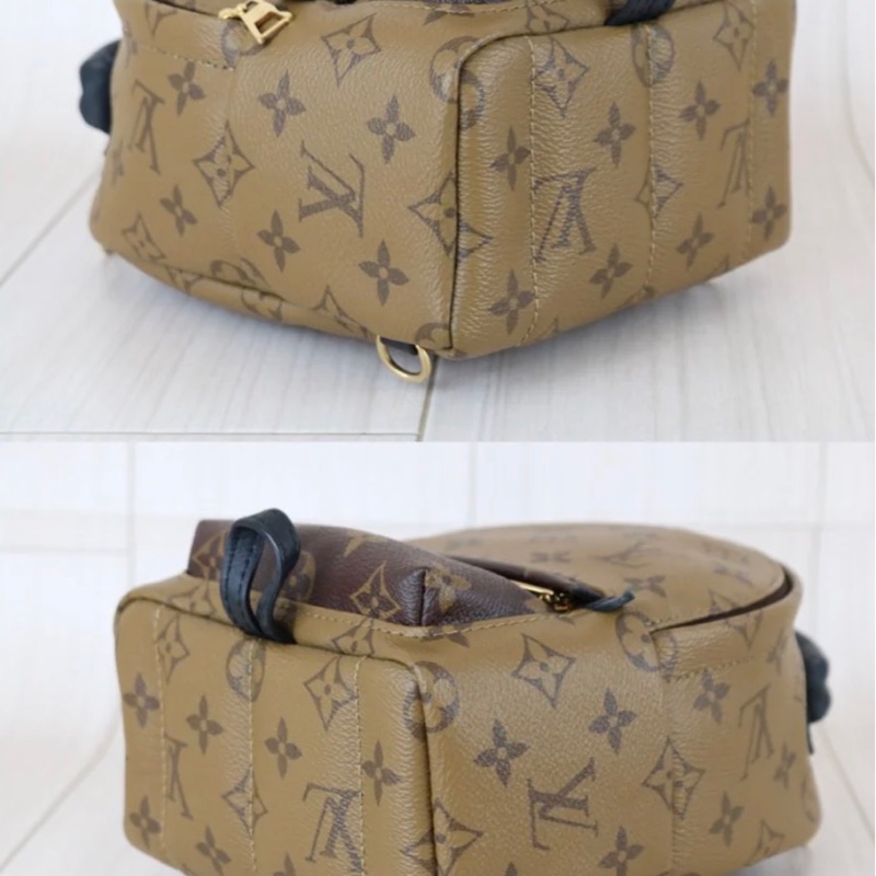 「JL精品代購」98新 LV 老花 拼色雙肩小書包-7