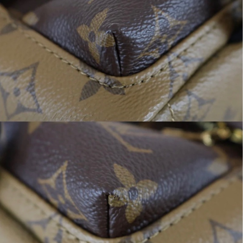 「JL精品代購」98新 LV 老花 拼色雙肩小書包-12