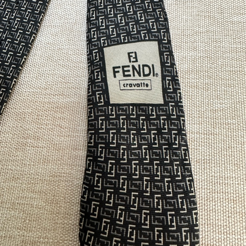 FENDI 滿版老花領帶-10
