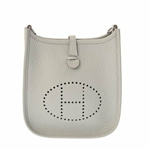 愛馬仕 Evelyne TPM 亞馬遜珍珠灰 C 字印記（約 2018 年）女士 Taurillon Clemence 單肩包 A 級二手 Ginzo