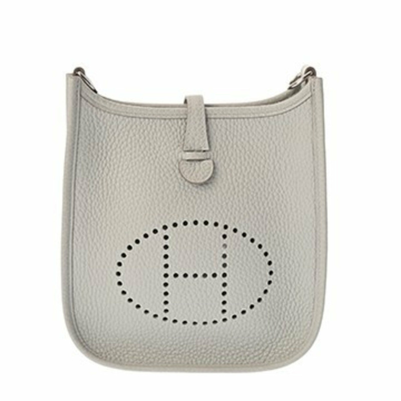 愛馬仕 Evelyne TPM 亞馬遜珍珠灰 C 字印記(約 2018 年)女士 Taurillon Clemence 單肩包 A 級二手 Ginzo-0