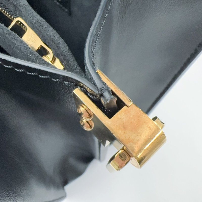 LV黑色金釦epi牛皮達芙妮MM肩側背包 M56141-25