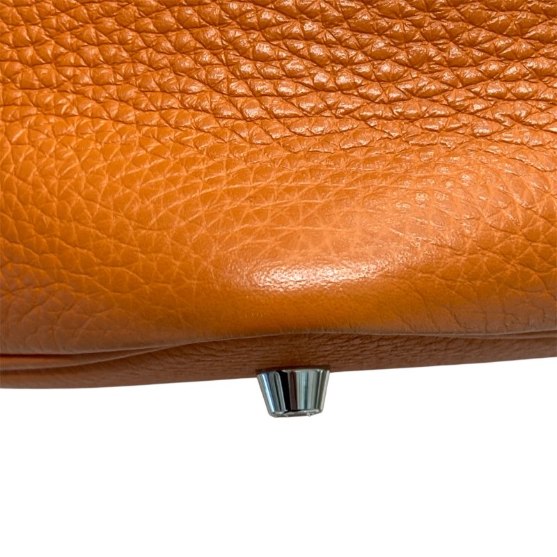 HERMES 愛馬仕 PICOTIN LOCK MM TC皮革 橘色 銀扣-5