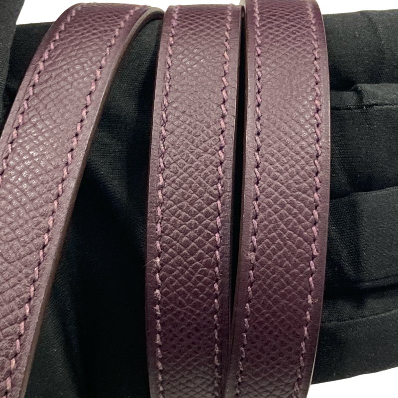 HERMES 愛馬仕 KELLY 32 凱莉包 EPSOM 深紫色 外縫 銀釦-17