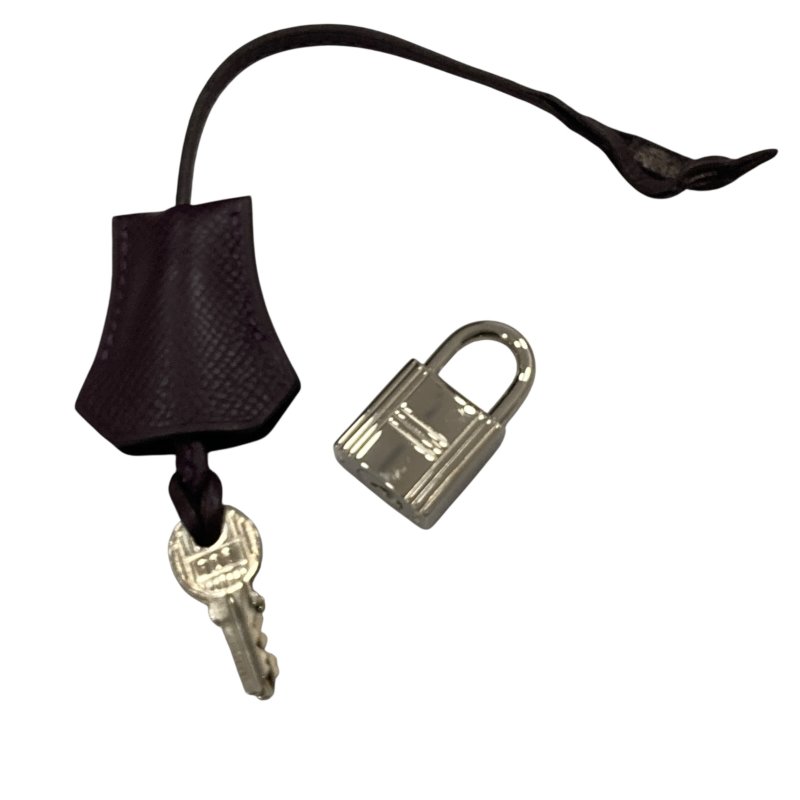 HERMES 愛馬仕 KELLY 32 凱莉包 EPSOM 深紫色 外縫 銀釦-20