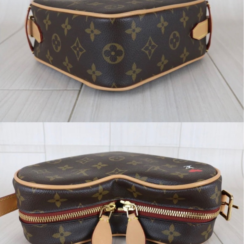 「JL精品代購」98新 LV 老花 愛心斜背包-4