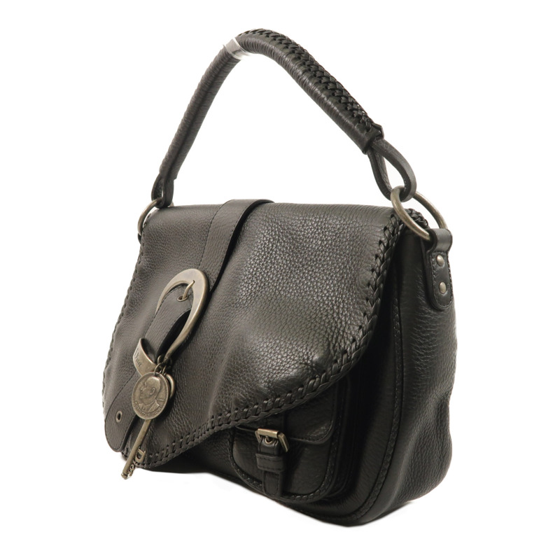 Dior 牛皮皮革Gaucho Saddle Bag銀扣肩背袋-2