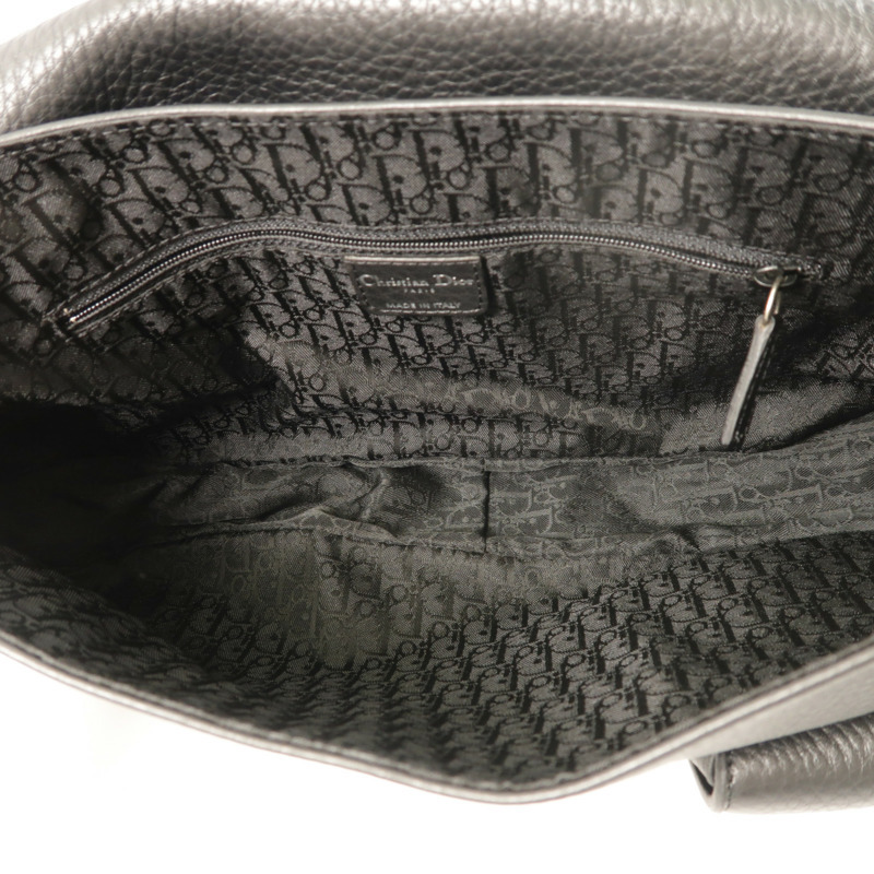 Dior 牛皮皮革Gaucho Saddle Bag銀扣肩背袋-4