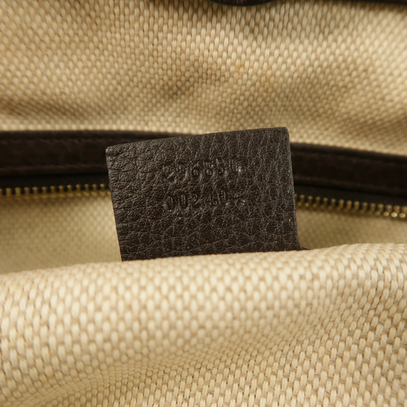 GUCCI 帆布Horsebit金扣手挽袋-6