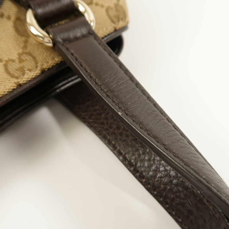 GUCCI 帆布Horsebit金扣手挽袋-13