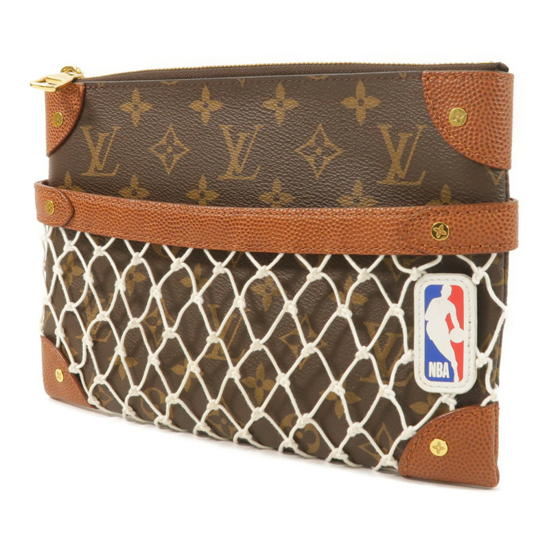 LOUIS VUITTON Monogram NBA Net Flat Pouch金扣手拿包-2