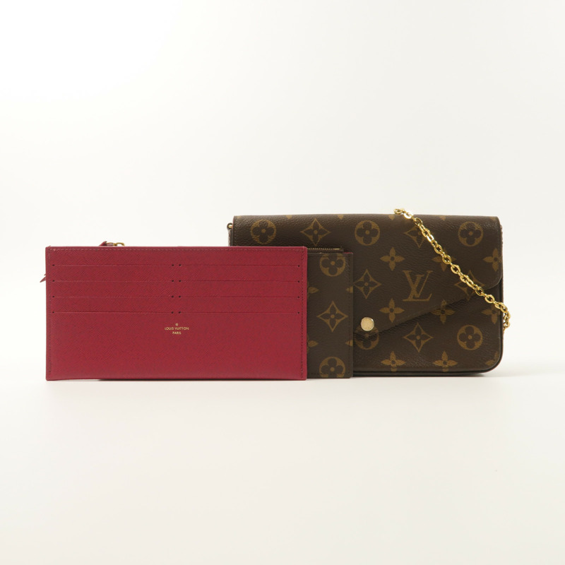 LOUIS VUITTON Monogram Felicie Pochette金扣鏈帶肩背袋-7
