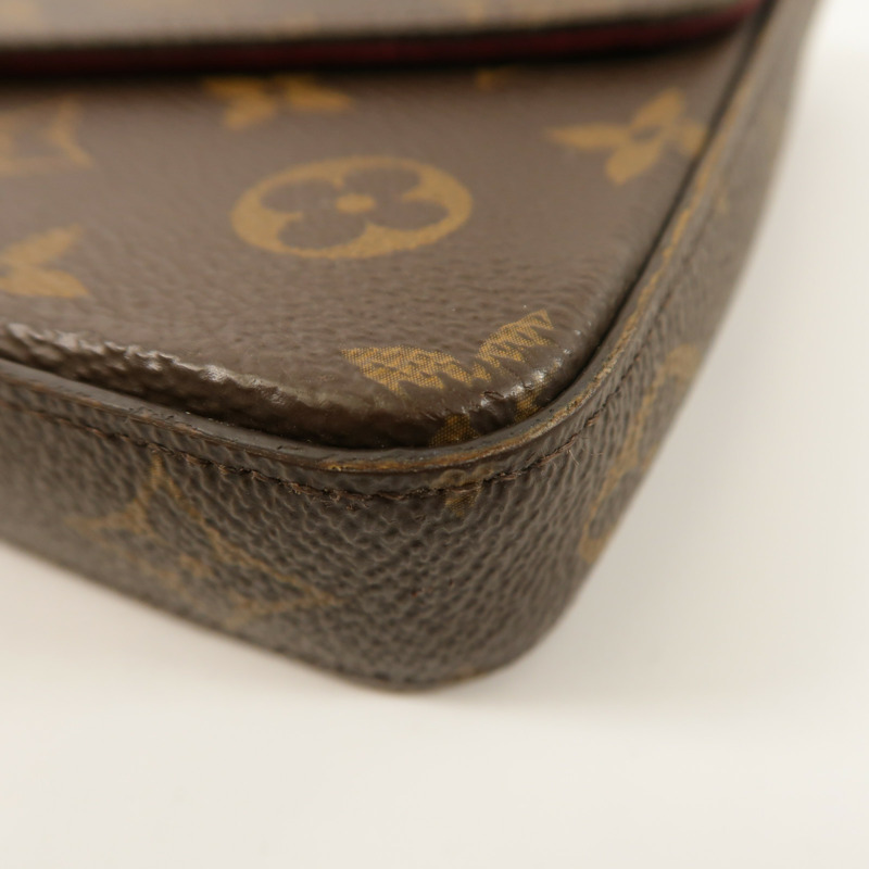LOUIS VUITTON Monogram Felicie Pochette金扣鏈帶肩背袋-8