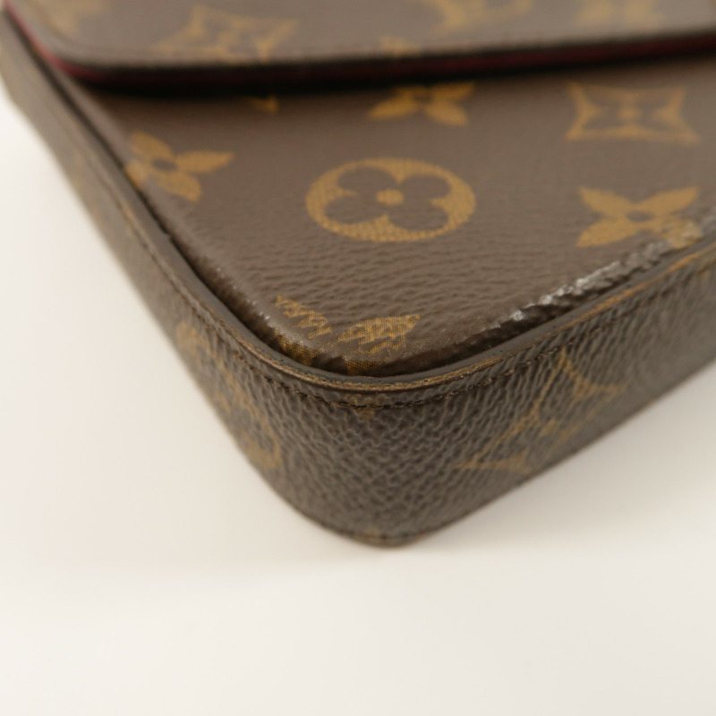 LOUIS VUITTON Monogram Felicie Pochette金扣鏈帶肩背袋-9
