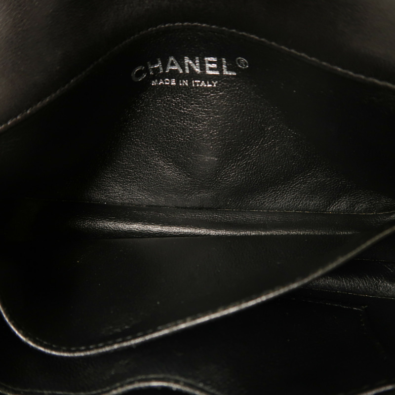 CHANEL 羊皮皮革Mini Flap Bag銀扣鏈帶肩背袋-5