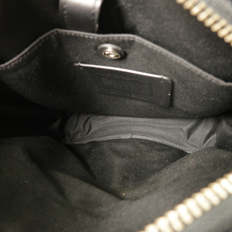 COACH 塗層帆布Charles Fight Bag銀扣肩背袋-4