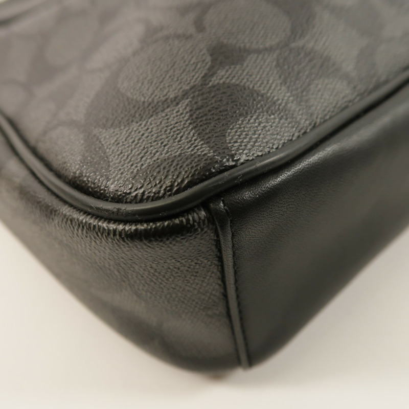 COACH 塗層帆布Charles Fight Bag銀扣肩背袋-8