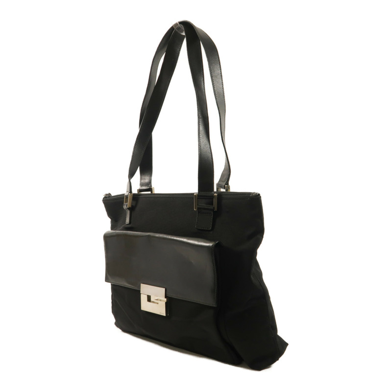 GUCCI 尼龍Vintage Shoulder Bag銀扣肩背袋-2