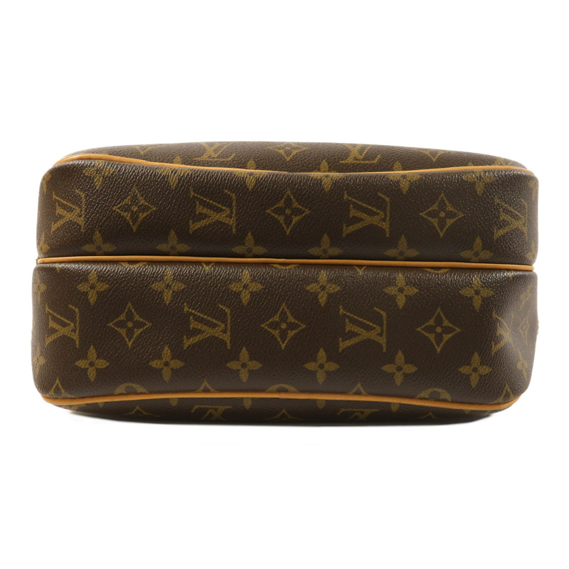 LOUIS VUITTON Monogram Reporter PM金扣肩背袋棕色-3