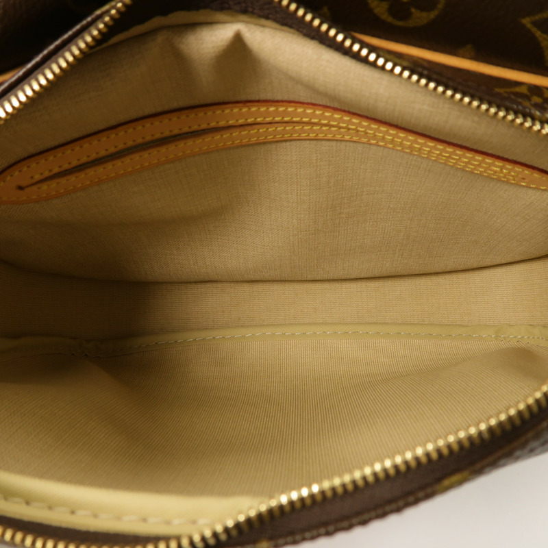 LOUIS VUITTON Monogram Reporter PM金扣肩背袋棕色-4